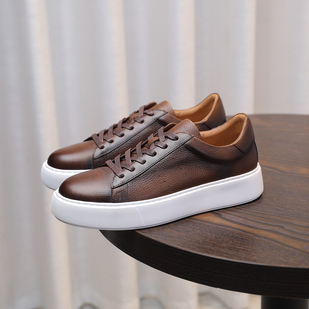 Top Layer Cowhide Men's Shoes Black Commute Leisure Oryntix