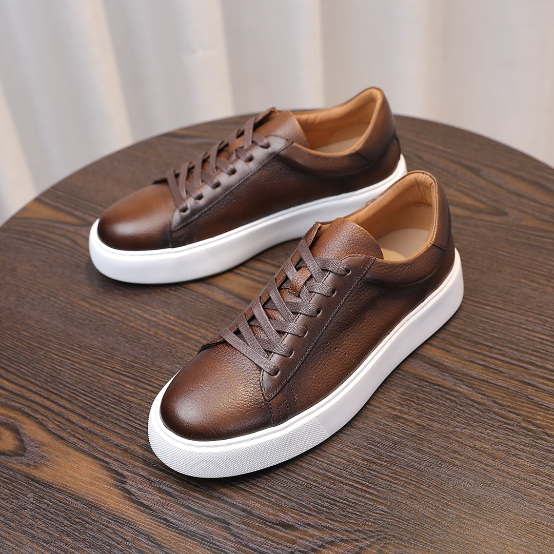 Top Layer Cowhide Men's Shoes Black Commute Leisure Oryntix