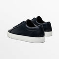 Simple Lace Sports Leather Flat Bottom Casual Sneakers Oryntix